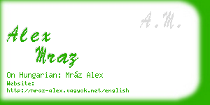 alex mraz business card